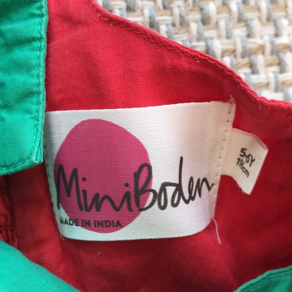 *Mini Boden Strawberry Dress (girls' size 5-6) - Picture 4 of 5